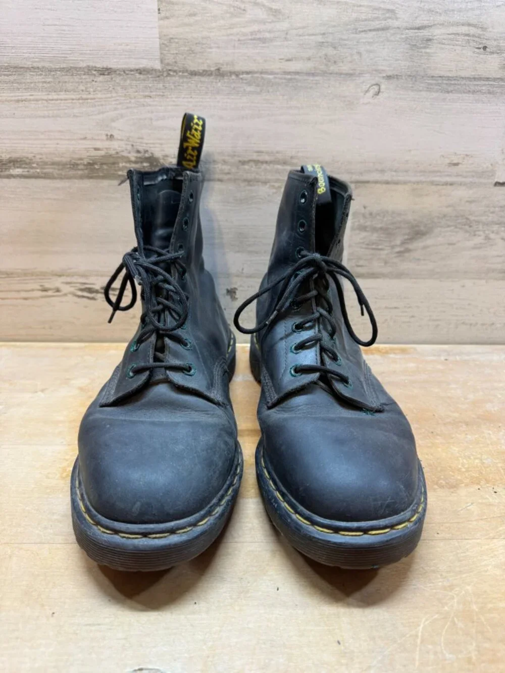 DOC MARTENS Black Lace Up Boots Mens Size 13
